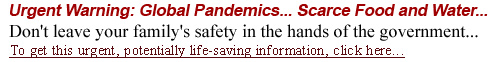 Urgent Warning: Global Pandemics... Scarce Food And Water...