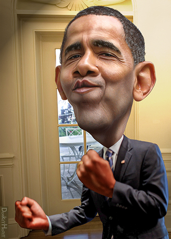 Obama. Source: DonkeyHotey, Flickr2Commons cc-by-2.0. https://www.flickr.com/photos/donkeyhotey/8091054696/
